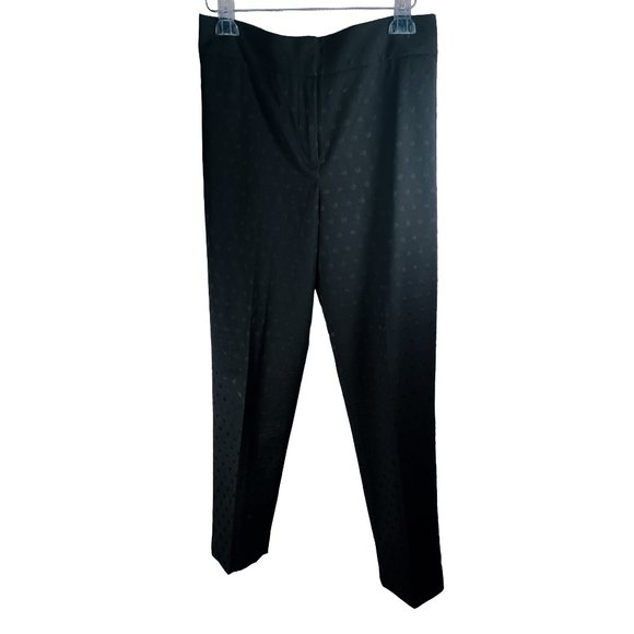 Talbots Signature Black Polka Dot on Black Tapered Leg Pants - Size 12 - Picture 4 of 7